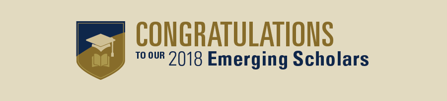 Congratulations to the 2018 Emerging Scholars