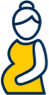 icon: outline of pregnant woman in side view