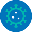 icon: graphic representing the  covid virus