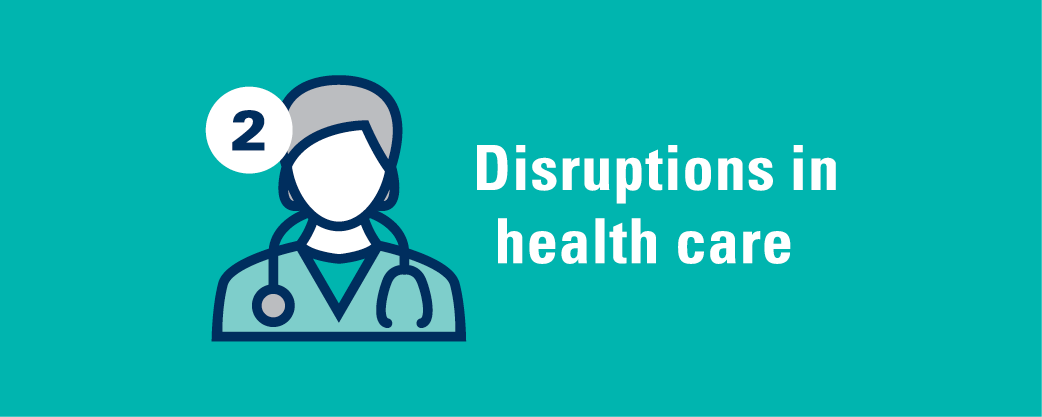disruptions in health care