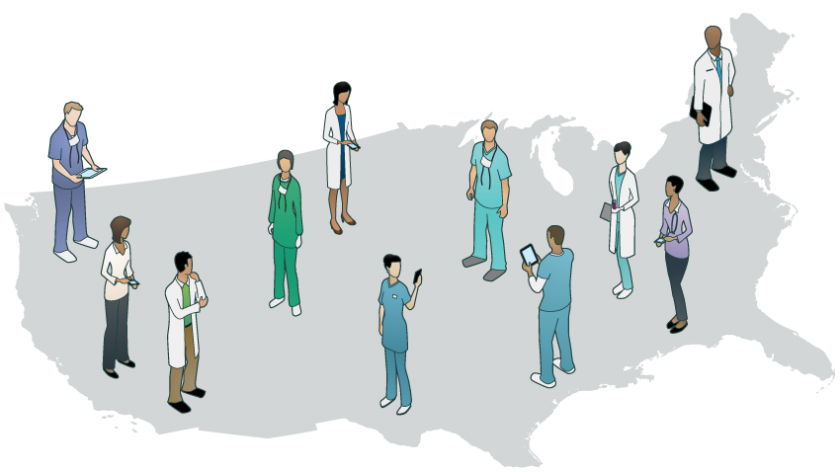 Health providers on US Map
